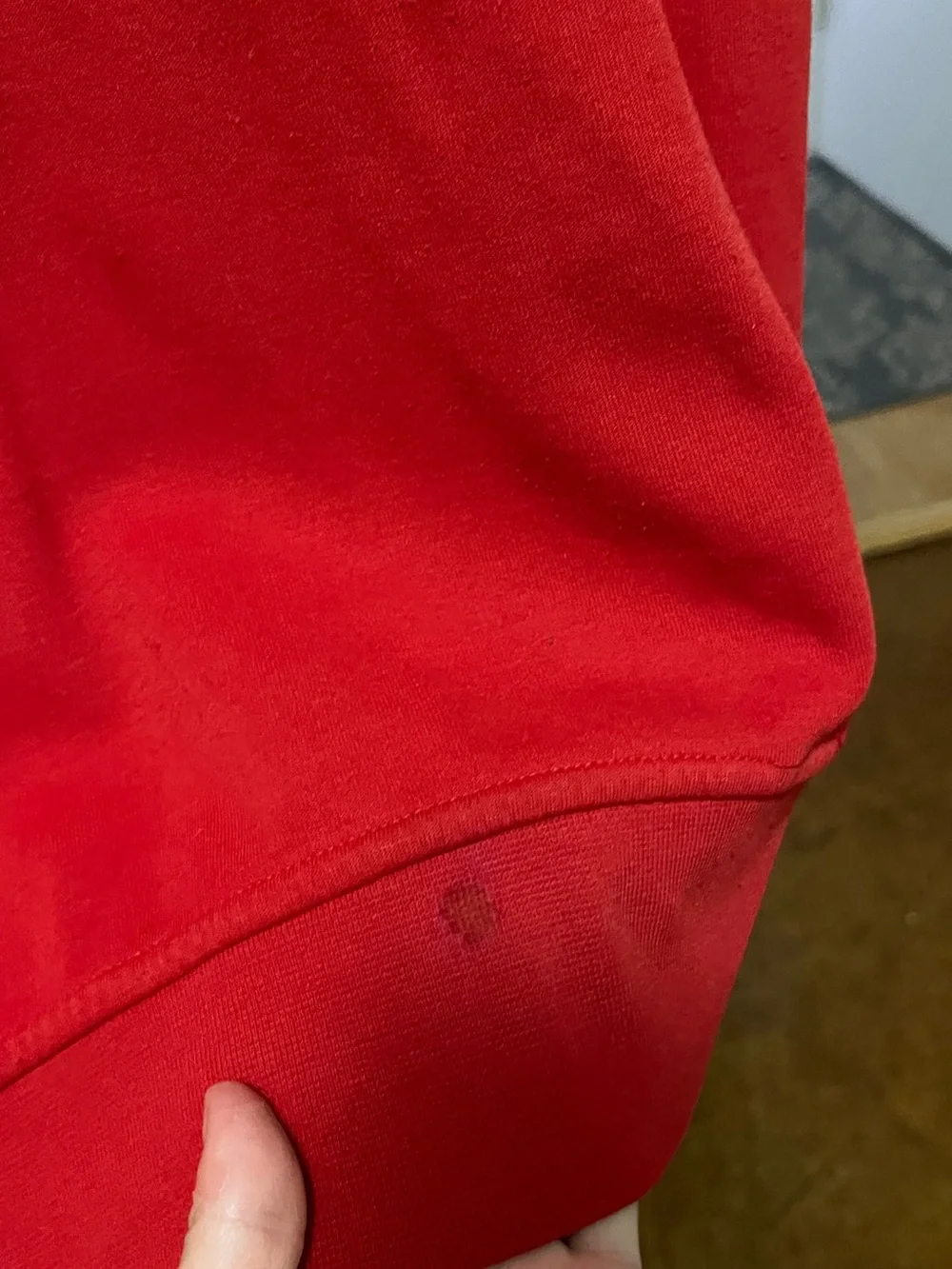 Polo by Ralph Lauren Red Zip-Up Hoodie with Black 'P' Patch Mens Medium